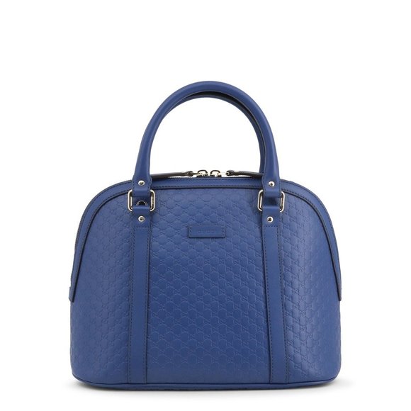 Gucci Handbags - STUNNING GUCCI MICROGUCCIMA DOME CROSSBODY BAG IN BLUE LEATHER